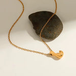 Load image into Gallery viewer, 18KT Gold Plated Waterproof Statement Bubble Initial Pendant Necklace