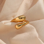 Load image into Gallery viewer, 18kt Gold Plated Adjustable Hug Ring, Michelle - Inaya Accessories