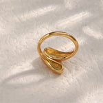 Load image into Gallery viewer, 18kt Gold Plated Adjustable Hug Ring, Michelle - Inaya Accessories