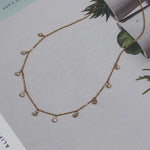 Load image into Gallery viewer, 18KT Gold Plated Rhinestone Necklace, Nia - Inaya Accessories