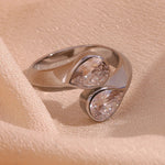 Load image into Gallery viewer, 18kt Gold Plated Water Drop Chunky Statement Ring, Selene