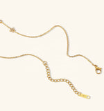 Load image into Gallery viewer, 18kt Gold Plated Cubic Zirconia Flower Charm Choker Necklace, Myra