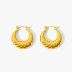 Load image into Gallery viewer, 18KT Gold Plated Brass Chunky Twisted Statement Hoop Earrings for Women, Althea