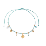 Load image into Gallery viewer, Candy Necklace, 18KT Gold Plated Stainless Steel Heart, Beads and Butterfly Charm Rope Necklace