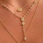 Load image into Gallery viewer, 18KT Gold Plated Celine Marquise Crystal pendant Necklace, Celine