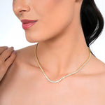 Load image into Gallery viewer, 18 KT Gold Plated Stainless Steel tennis necklace 14 inches, Daria
