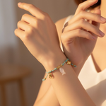 Load image into Gallery viewer, Knotty Bracelet, 18KT Gold Plated Stainless Steel Beach & Fish Charm Threaded Bracelet