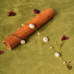 Load image into Gallery viewer, 18 KT Gold Plated Set of 2 Stainless Steel Dainty Freshwater Pearl Rolo Necklace & Bracelet, Margot & Margerie