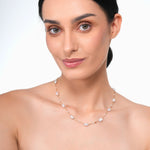 Load image into Gallery viewer, 18 KT Gold Plated Set of 2 Stainless Steel Dainty Freshwater Pearl Rolo Necklace & Bracelet, Margot & Margerie