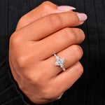Load image into Gallery viewer, Vintage Marquise-Cut Crystal Halo Ring, Odette