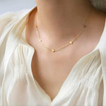 Load image into Gallery viewer, 18KT Gold Plated Surgical Grade Stainless Steel Dainty Star Charm Necklace, Posy