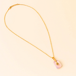 Load image into Gallery viewer, 18kt Gold Plated Rose Quartz and Star Necklace, Quartz