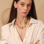 Load image into Gallery viewer, 18K Gold plated Multi Charm Vintage Heart Necklace, Seraphina
