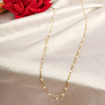 Load image into Gallery viewer, 18 KT Gold Plated Stainless Steel Dainty White Rolo Bead Necklace, Talia