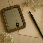 Load image into Gallery viewer, 18kt Gold Plated White Stone Flower Inlaid Necklace, Jane