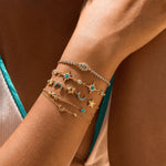 Load image into Gallery viewer, 18K Gold Plated Celestial Layered Bracelet, Avni
