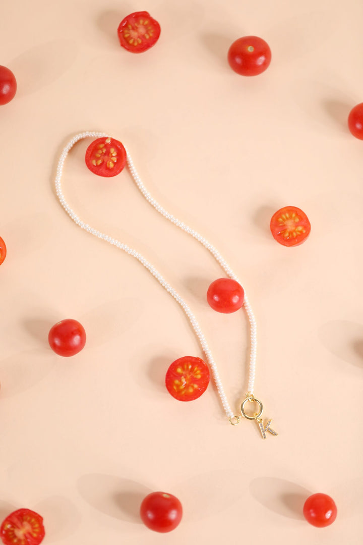 Personalised Freshwater Pearl Initial Necklace - Inaya Accessories