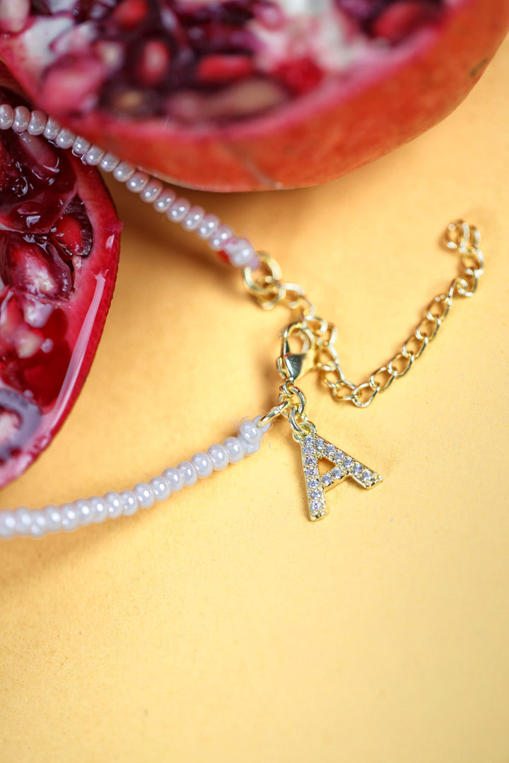 Personalised Freshwater Pearl Initial Bracelet - Inaya Accessories