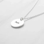 Load image into Gallery viewer, 14kt Gold Plated Message/Fingerprint Round Charm Necklace - Inaya Accessories