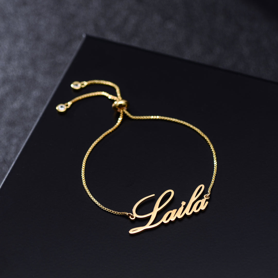 Customised Adjustable Name Bracelet - Inaya Accessories