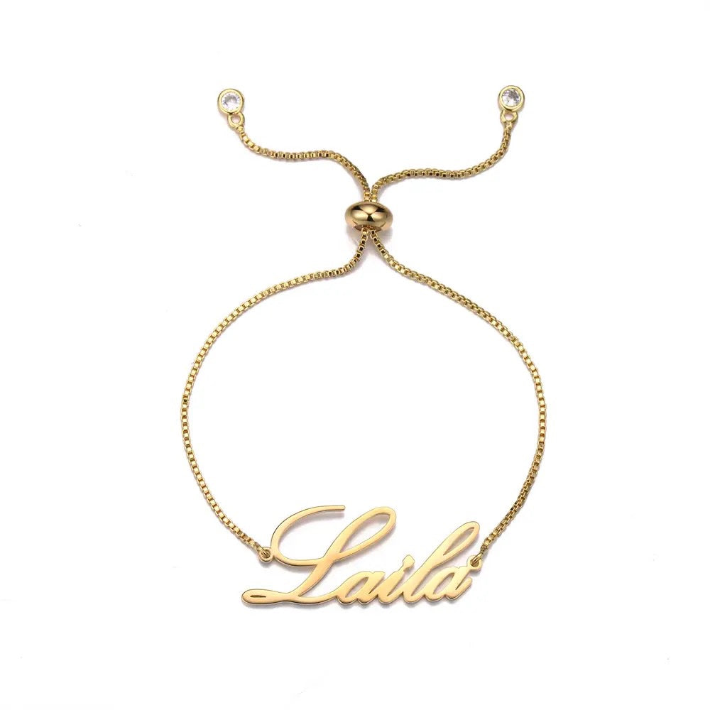 Customised Adjustable Name Bracelet - Inaya Accessories