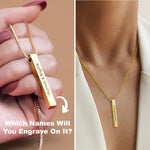 Load image into Gallery viewer, 22KT Gold Plated Memory Bar Necklace - Inaya Accessories