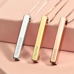 Load image into Gallery viewer, 22KT Gold Plated Memory Bar Necklace - Inaya Accessories