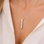 Load image into Gallery viewer, 22KT Gold Plated Memory Bar Necklace - Inaya Accessories