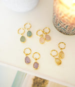 Load image into Gallery viewer, Druzy Drop Earrings - Inaya Accessories