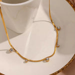 Load image into Gallery viewer, 18 kt Snake Chain with Zircons, Avery - Inaya Accessories