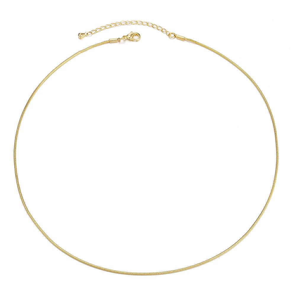 18 KT gold plated Herringbone and Rope Necklace, Sabya - Inaya Accessories