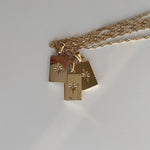 Load image into Gallery viewer, 18KT Gold Plated Rectangle Zirconia Necklace, Maria - Inaya Accessories