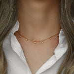 Load image into Gallery viewer, 18KT Gold Plated Rhinestone Necklace, Nia - Inaya Accessories