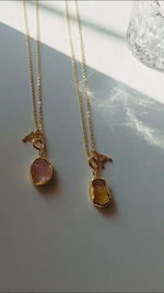 Load image into Gallery viewer, Druzy Initial Pendant Necklace