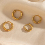 Load image into Gallery viewer, 18 KT Gold Plated Dainty Piercing Huggies, Pari - Inaya Accessories