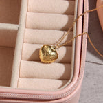Load image into Gallery viewer, 18 KT Gold Plated Dainty Shell Heart necklace, Trupti - Inaya Accessories