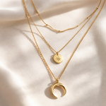 Load image into Gallery viewer, 18kt Gold Plated Sleek Layered Necklace, Serena