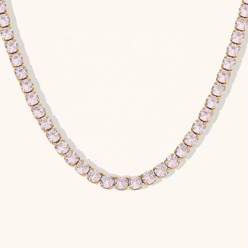 Rhinestone Tennis Necklace, Ruth