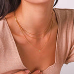 Load image into Gallery viewer, 18K Gold Plated Dainty Layered Necklace, Dua
