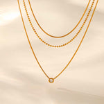 Load image into Gallery viewer, 18K Gold Plated Dainty Layered Necklace, Dua
