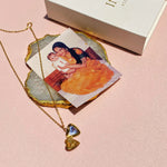 Load image into Gallery viewer, 18kt Gold Plated Starstruck Opal Stone Photo Locket Keepsake Necklace, Noor
