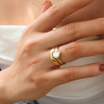 Load image into Gallery viewer, 18K Gold Plated Cloudlight Ring, Pihu
