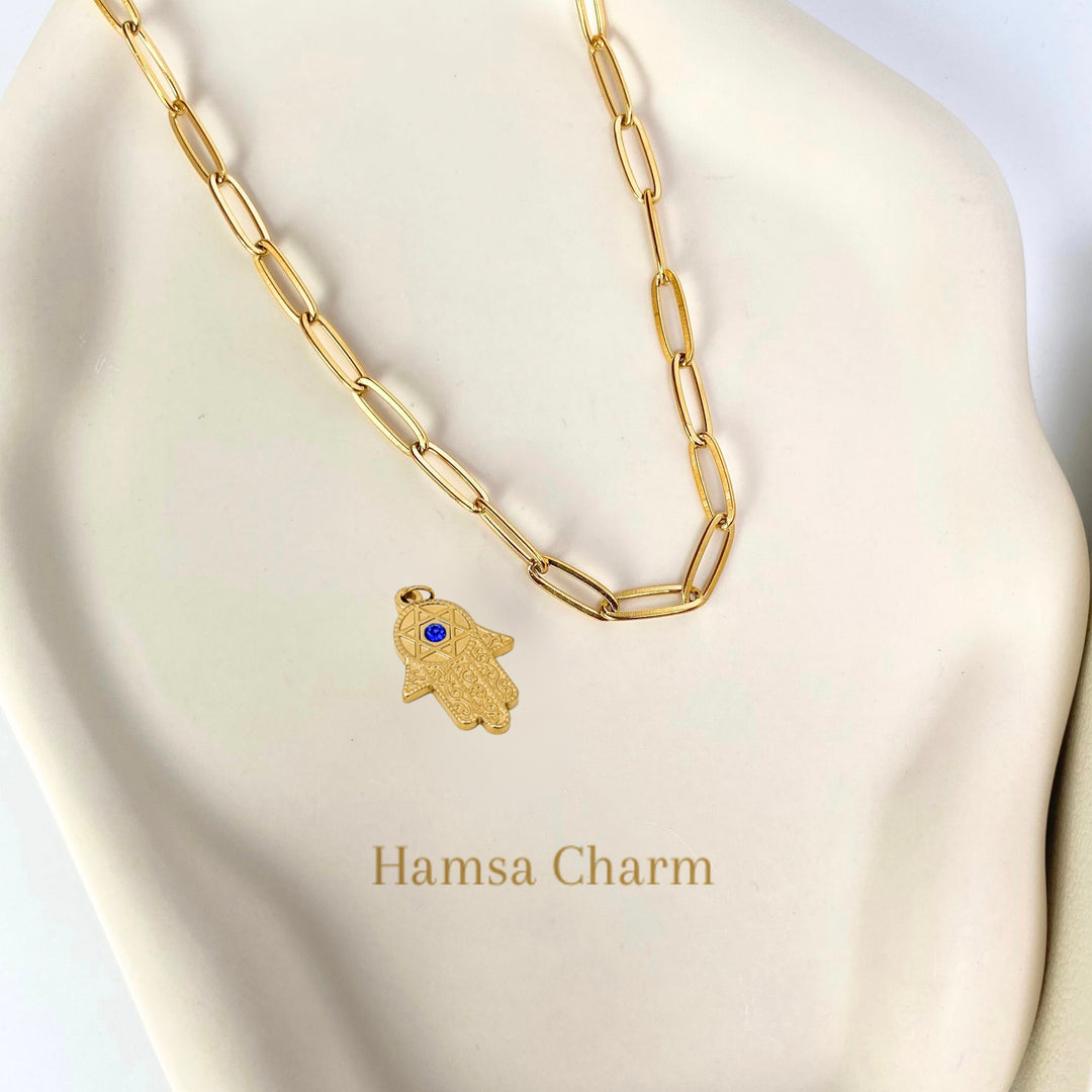 18KT Gold Plated All Over Personalised Charm Necklace