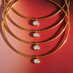 Load image into Gallery viewer, 18K Gold Plated Minimalist Crystal Choker Necklace, Heer
