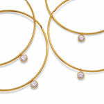 Load image into Gallery viewer, 18K Gold Plated Minimalist Crystal Choker Necklace, Heer
