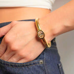 Load image into Gallery viewer, 18K Gold Plated Open Cuff Bracelet, Napes (big size)
