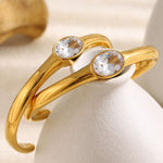 Load image into Gallery viewer, 18K Gold Plated Open Cuff Bracelet, Napes (big size)
