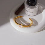 Load image into Gallery viewer, 18K Gold Plated Open Cuff Bracelet, Napes (big size)
