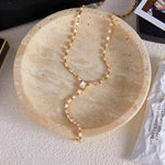Load image into Gallery viewer, 18K Gold Plated Minimalist Lariat Chain Necklace, Betty

