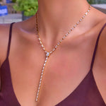 Load image into Gallery viewer, 18K Gold Plated Minimalist Lariat Chain Necklace, Betty
